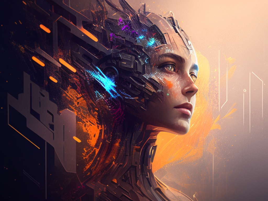 bright future of ai illustration